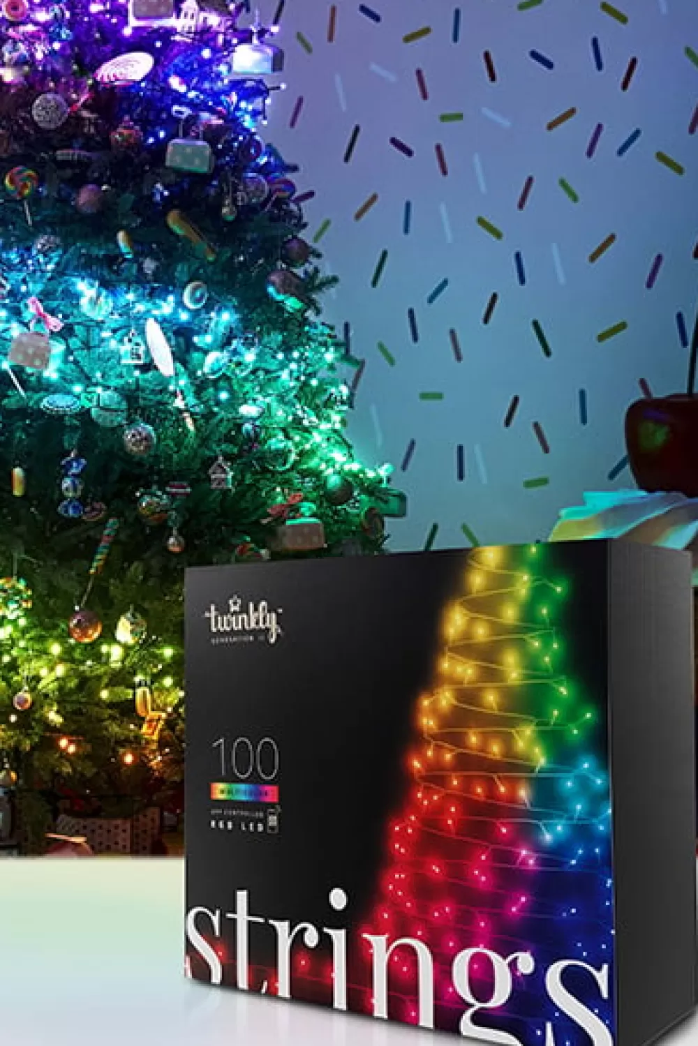 Christmas Tree World 100 RGB Twinkly App-Controlled String Lights (RGB LEDs)< Multifunction Led Lights | String Lights