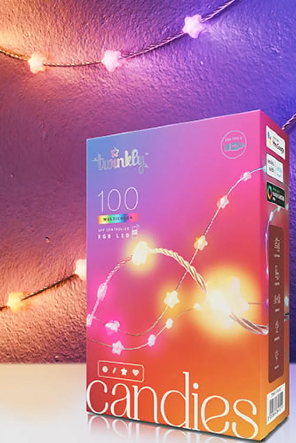 Christmas Tree World 100 Twinkly Candies String Lights (Stars)< Smart Lighting | Twinkly Lights