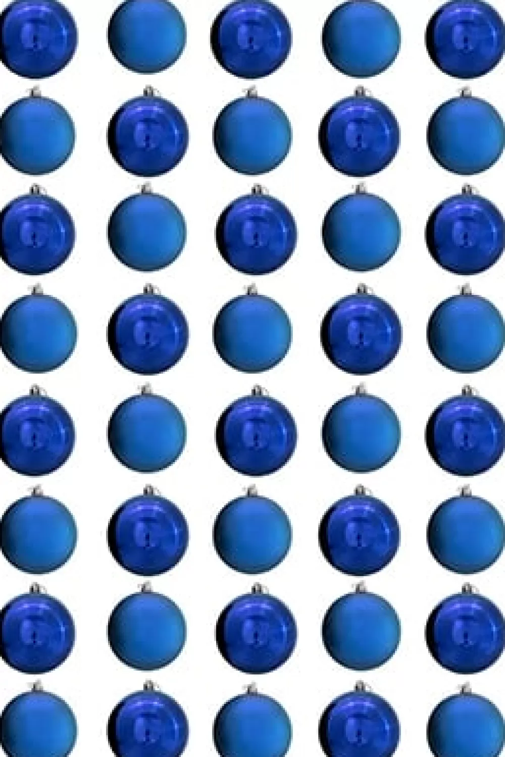 Christmas Tree World 10cm Blue Bauble Set Shiny/Matt (40 Pc)< Medium Christmas Baubles