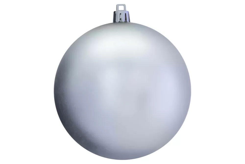 Christmas Tree World 10cm Silver Bauble Set Shiny/Matt (40 Pc)< Medium Christmas Baubles