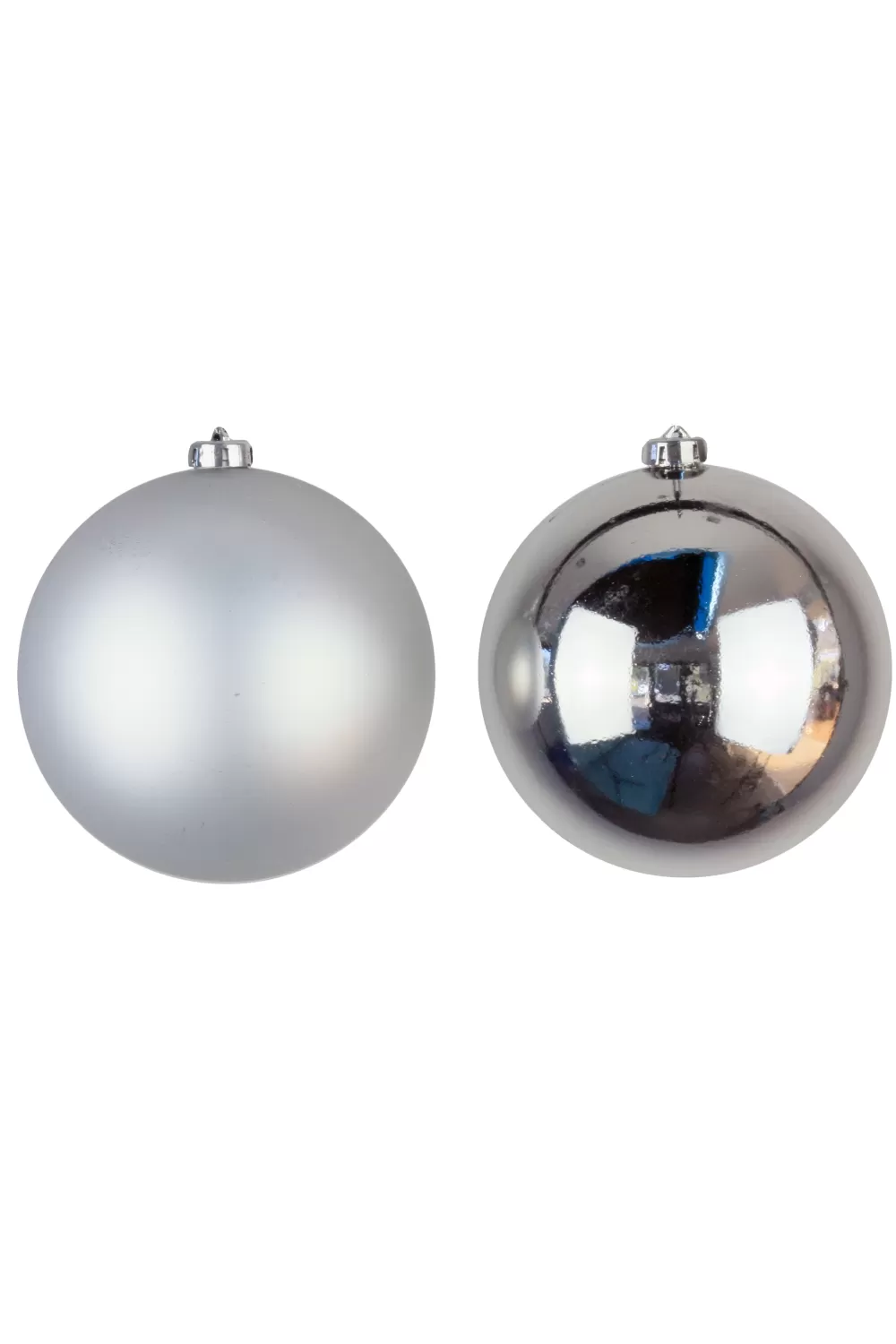 Christmas Tree World 10cm Silver Bauble Set Shiny/Matt (60 Pc)< Outdoor Christmas Baubles | Outdoor Christmas Baubles
