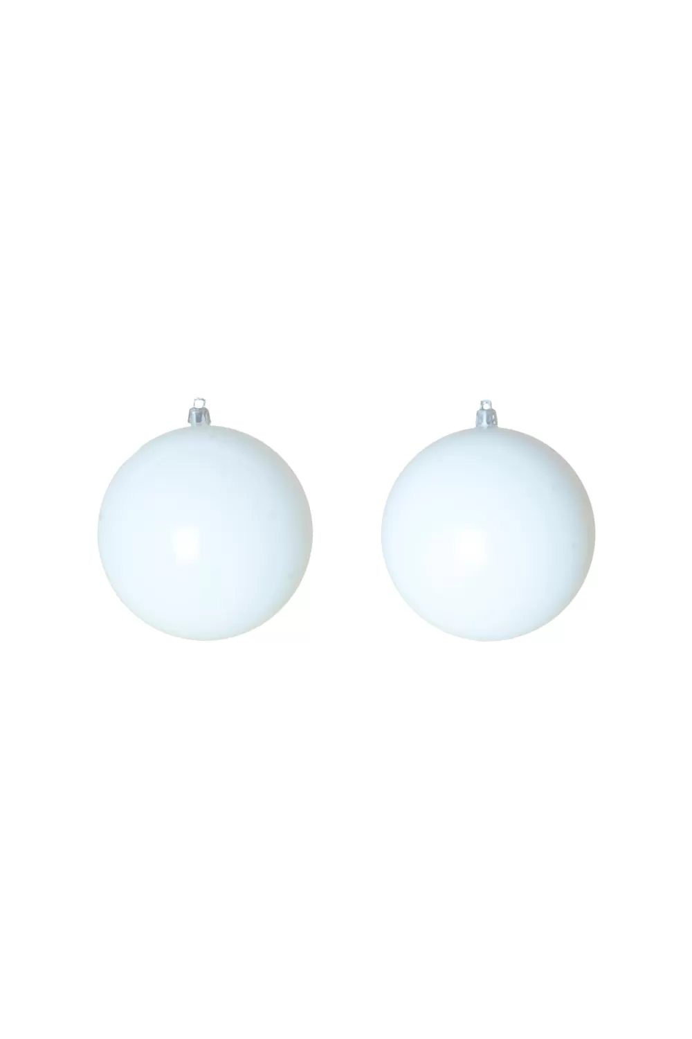 Christmas Tree World 10cm White Bauble Set Shiny/Matt (60 Pc)< Outdoor Christmas Baubles | Outdoor Christmas Baubles