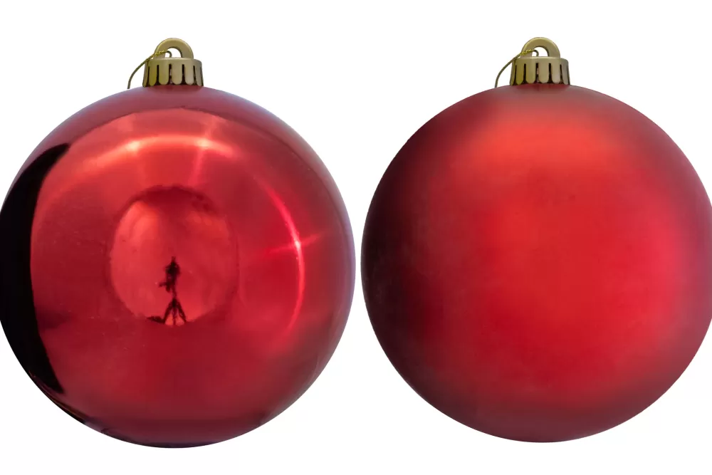 Christmas Tree World 15cm Red Bauble Set Shiny/Matt (20 Pc)< Large Christmas Baubles