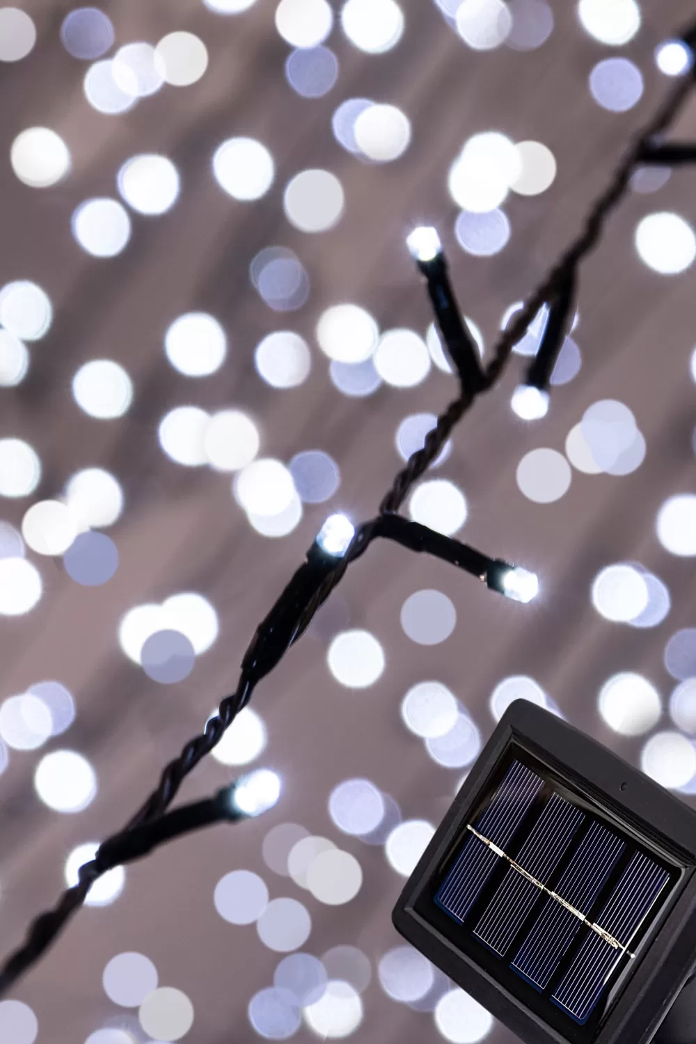 Christmas Tree World 200 LED Solar Powered String Lights -Bright White< Solar Power Lights | Outdoor Christmas Lights