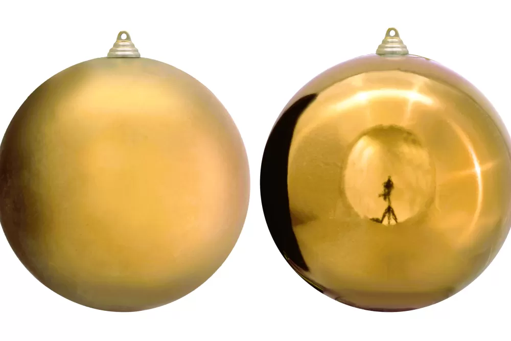 Christmas Tree World 20cm Gold Bauble Set Shiny/Matte (12 Pc)< Outdoor Christmas Baubles | Outdoor Christmas Baubles