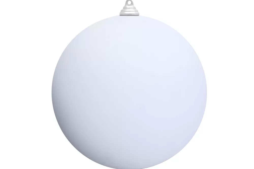 Christmas Tree World 20cm White Bauble Set Shiny/Matt (12 Pc)< Outdoor Christmas Baubles | Outdoor Christmas Baubles