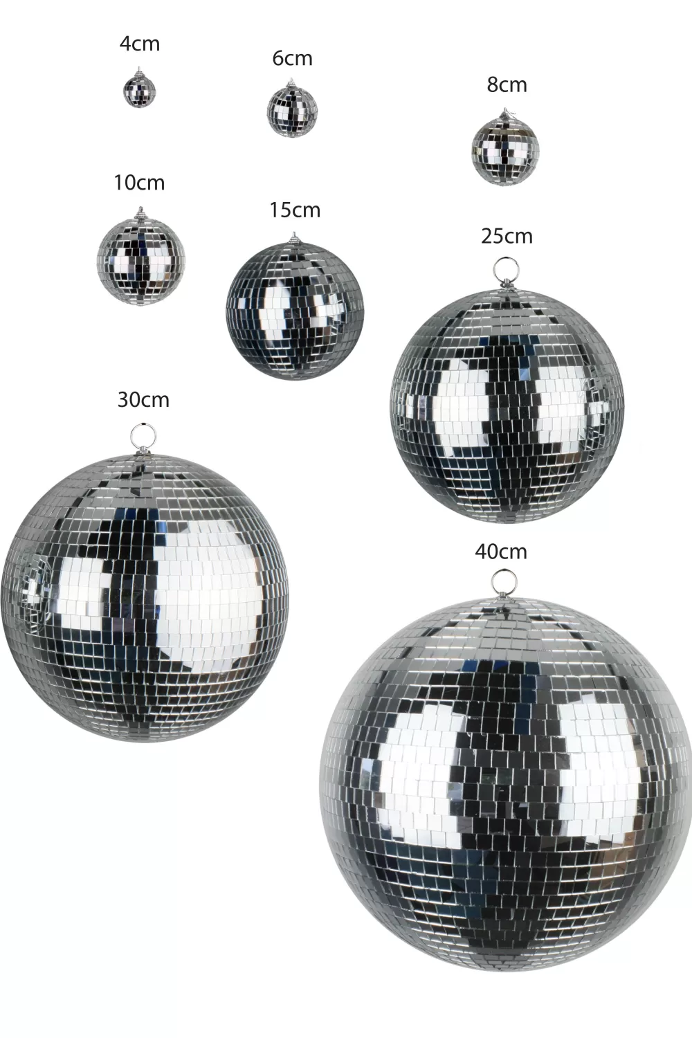 Christmas Tree World 24pc 4cm Mirror Ball Baubles< Small Christmas Baubles