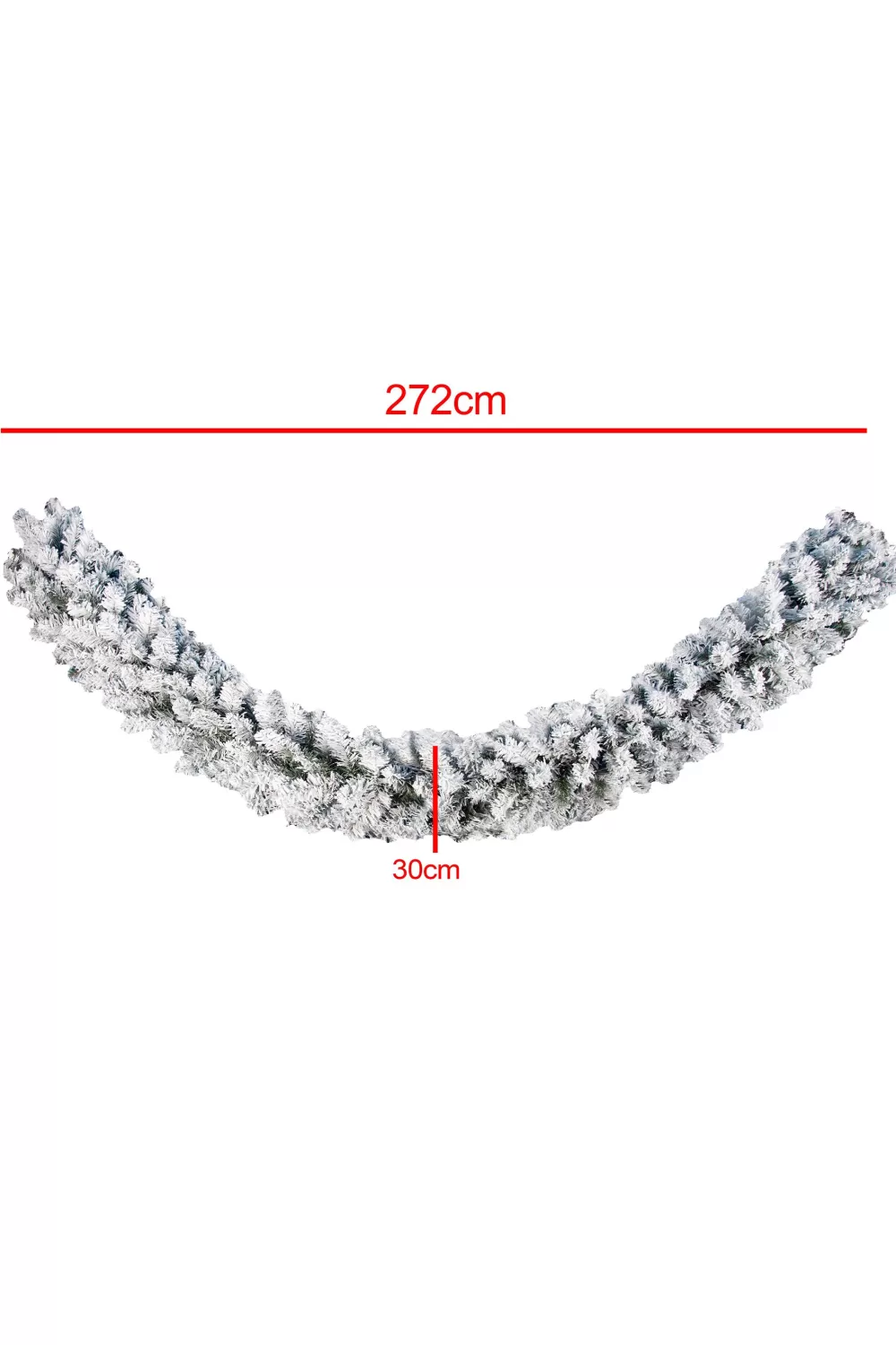 Christmas Tree World 270cm Pre-lit Flocked Arbor Vitae Garland< Pre-Lit Christmas Garlands