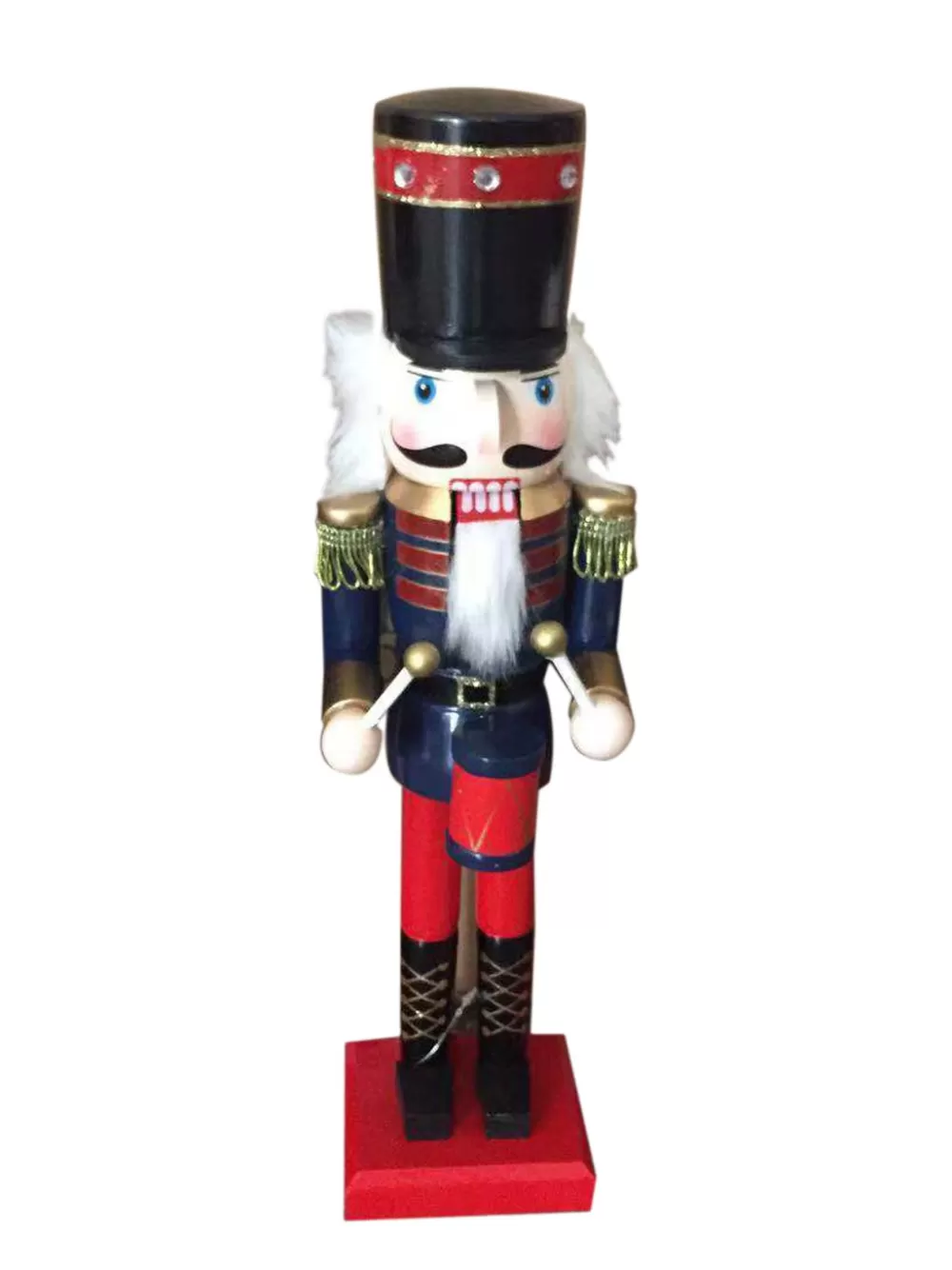 Christmas Tree World 38cm Wooden Nutcracker With Drum< Nutcracker Soldiers | Christmas Tree Accessories