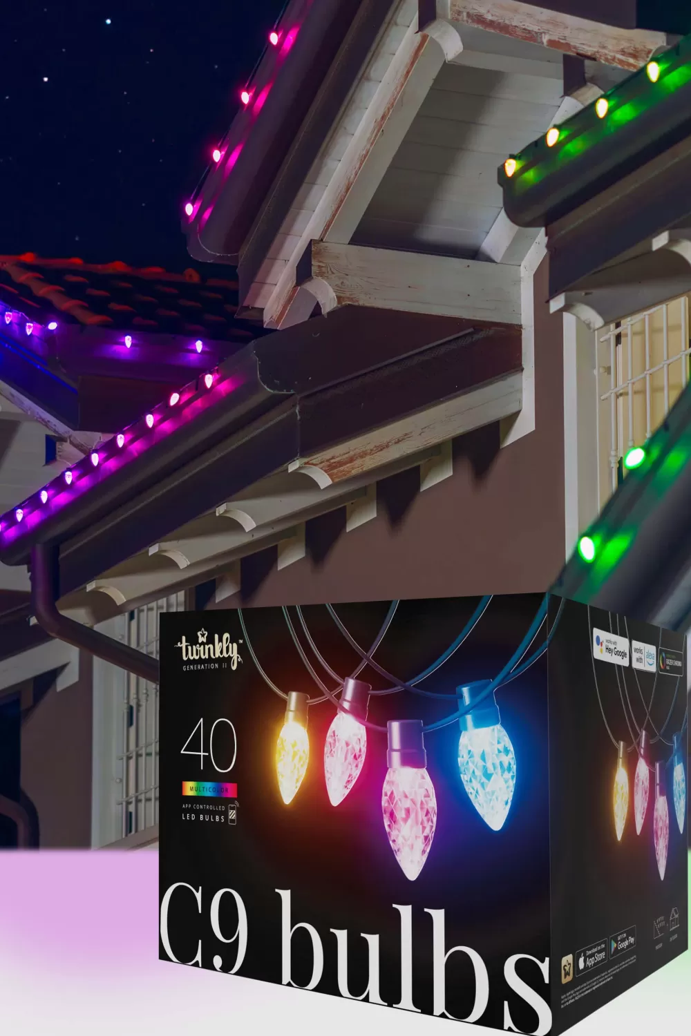 Christmas Tree World 40 Twinkly C9 Bulb String Lights< Smart Lighting | Twinkly Lights