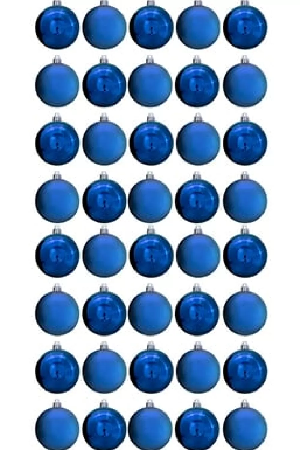 Christmas Tree World 6cm Blue Bauble Set Shiny/Matt (40 Pc)< Small Christmas Baubles