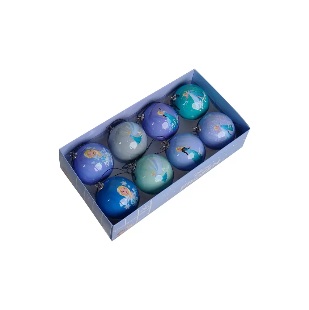 Christmas Tree World 6cm Frozen Elsa Baubles (8pc) - Disney Licensed< Disney Licensed Decorations | Small Christmas Baubles