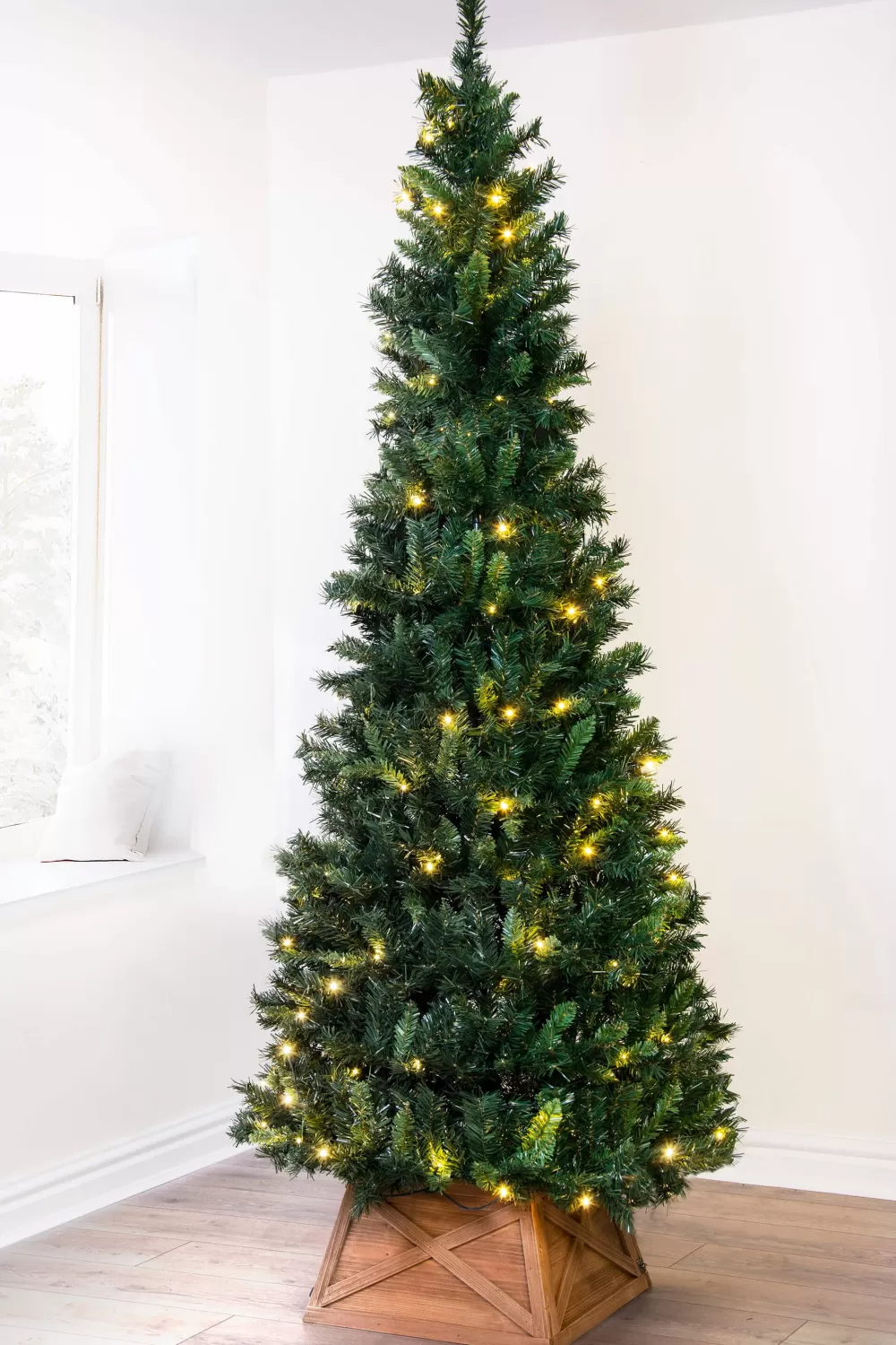 Christmas Tree World 7ft Pre-Lit Pop Up Tree< 7 Foot Pre Lit Christmas Trees | Pop Up Christmas Trees