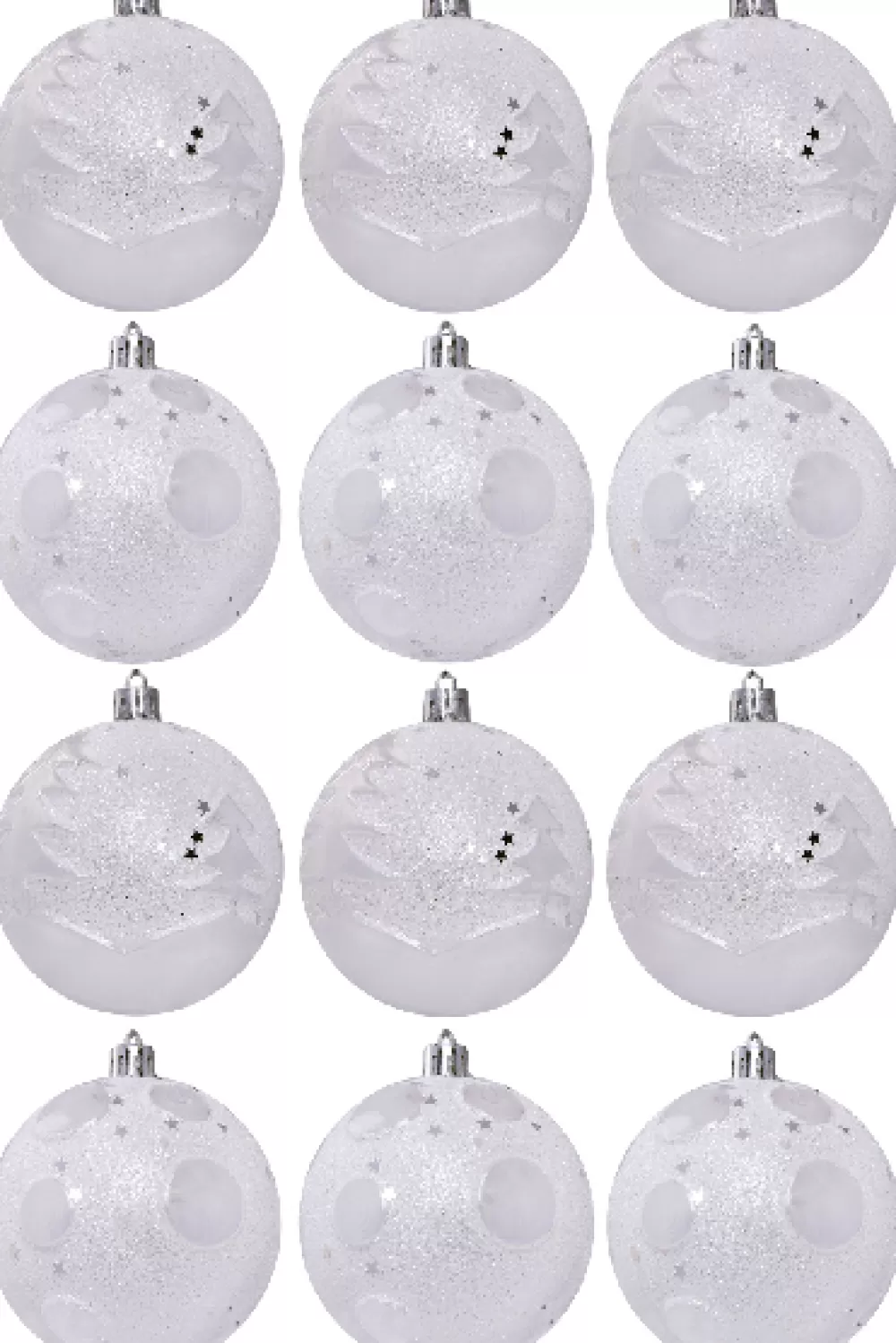 Christmas Tree World Hand Painted Shatterproof Bauble Design 14 (12 Pack)< Hand Painted Baubles