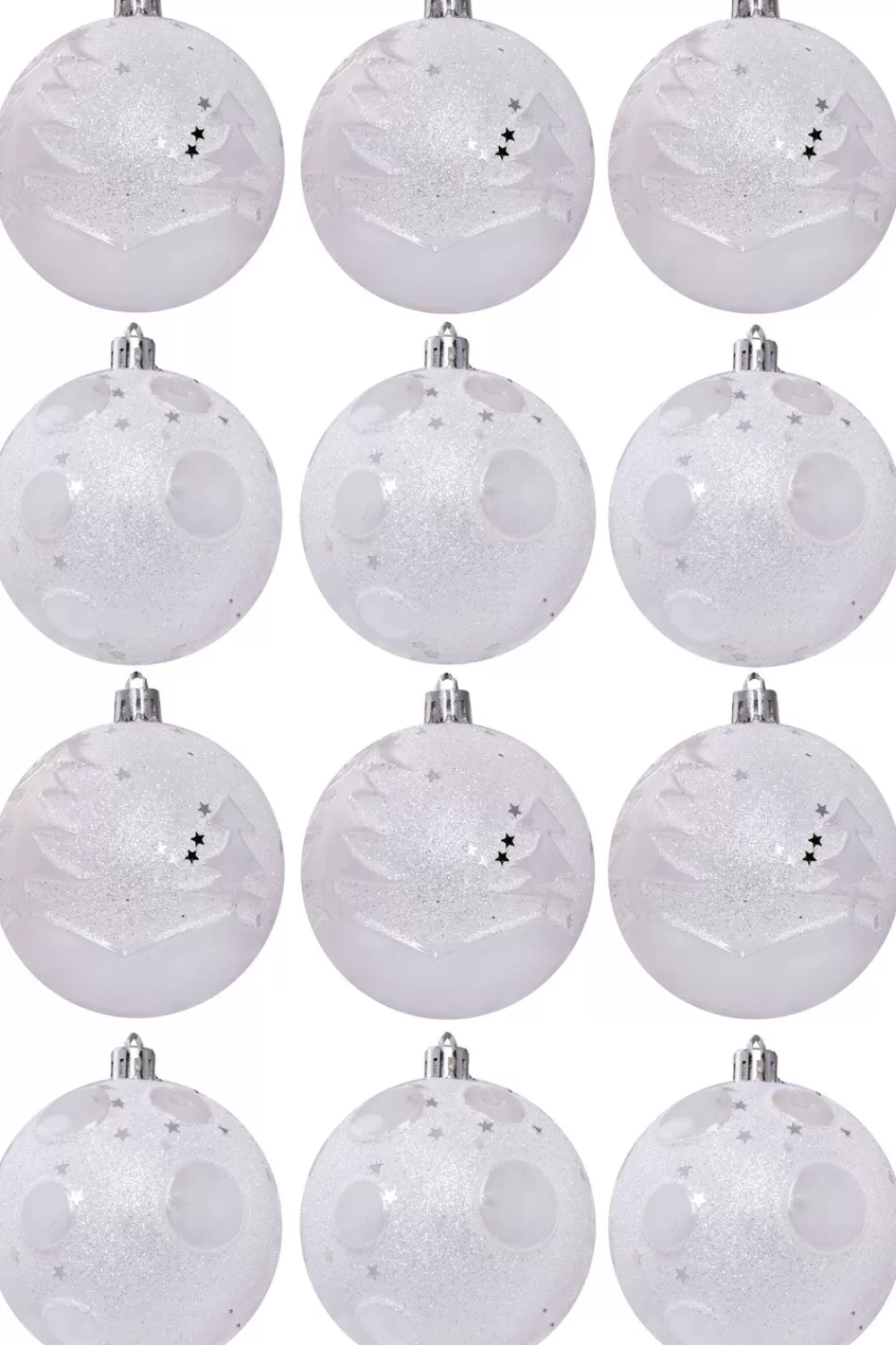 Christmas Tree World Hand Painted Shatterproof Bauble Design 14 (12 Pack)< Hand Painted Baubles