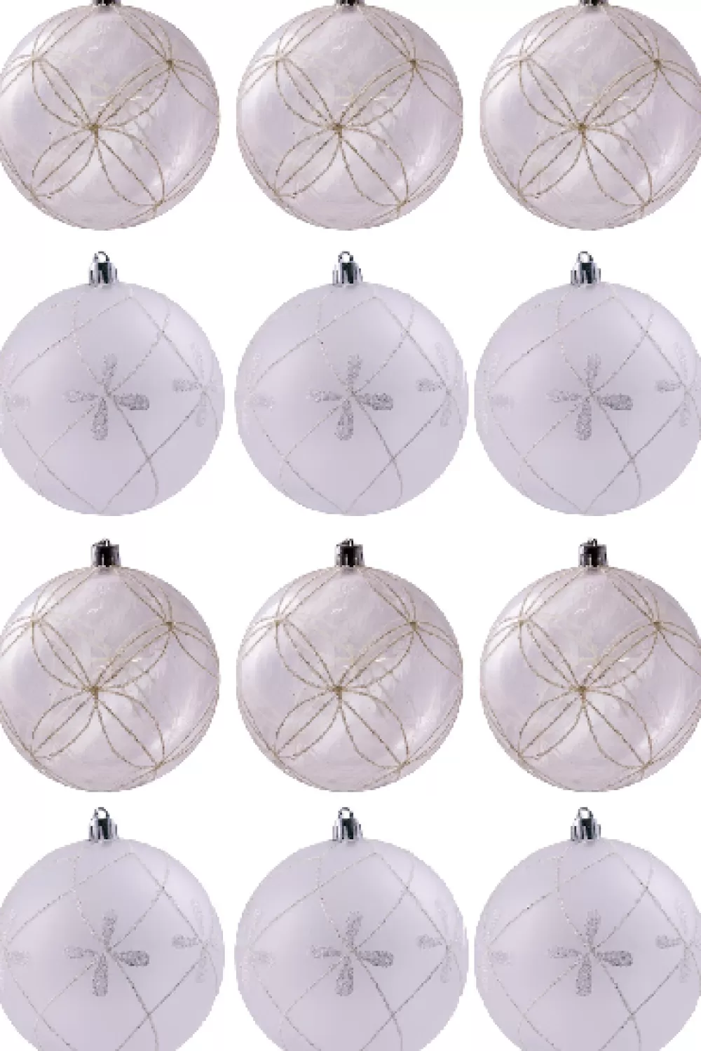 Christmas Tree World Hand Painted Shatterproof Bauble Design 16 (9-12 Pack)< Hand Painted Baubles