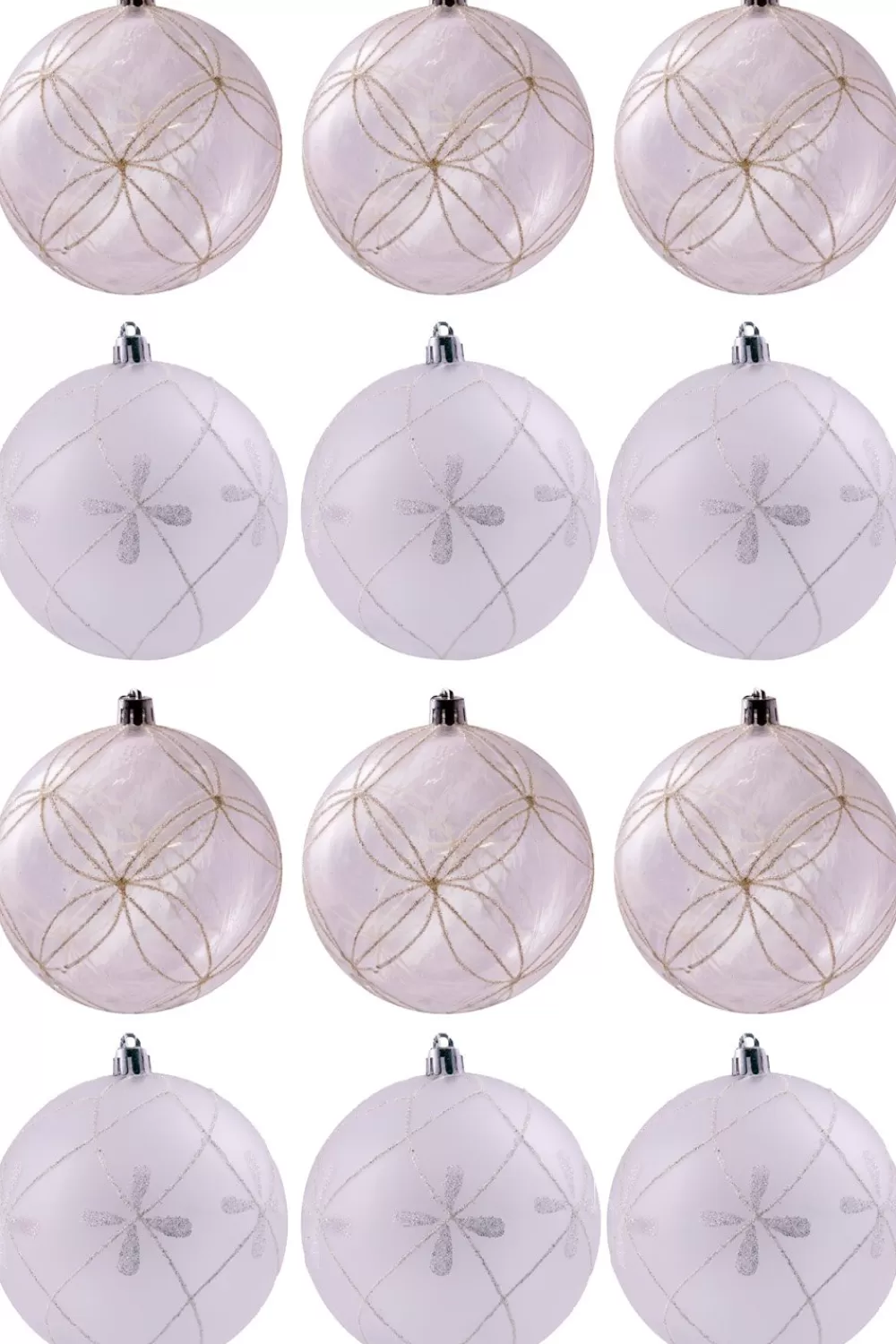 Christmas Tree World Hand Painted Shatterproof Bauble Design 16 (9-12 Pack)< Hand Painted Baubles