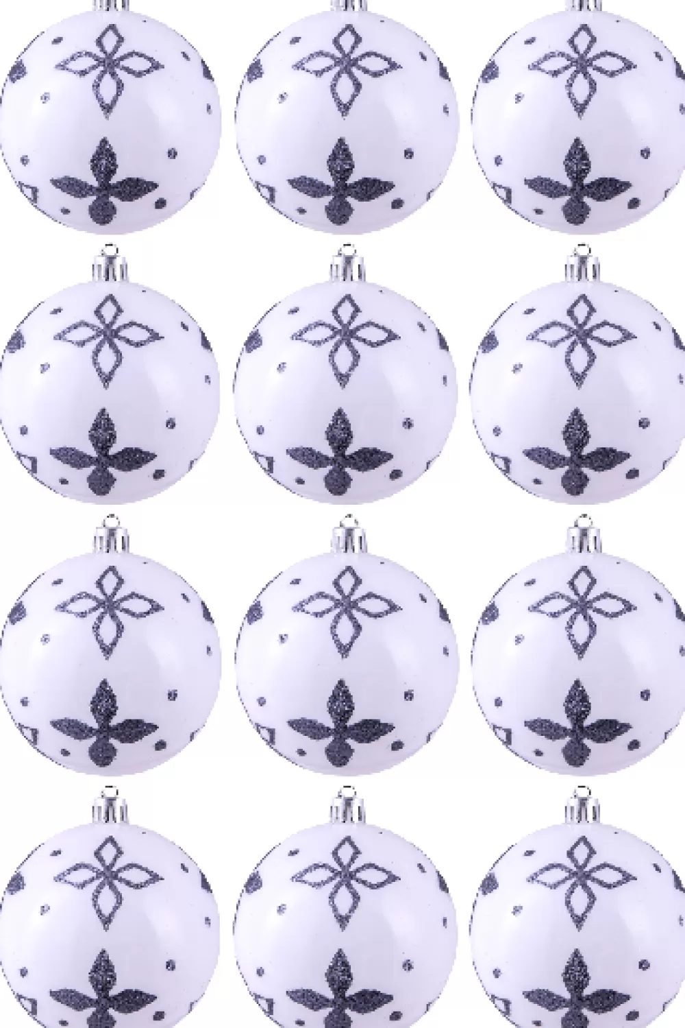 Christmas Tree World Hand Painted Shatterproof Bauble Design 19 (9-12 Pack)< Hand Painted Baubles
