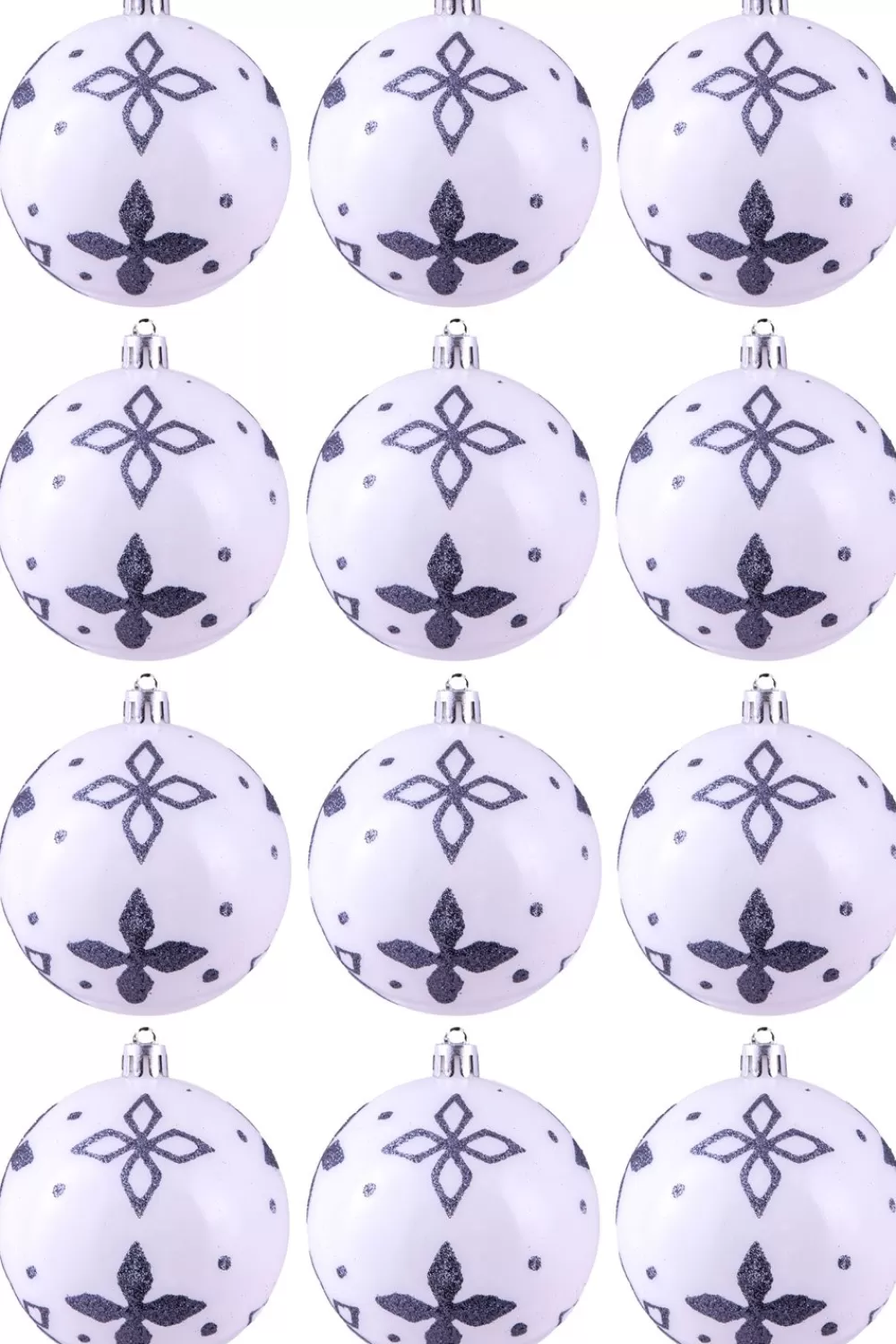 Christmas Tree World Hand Painted Shatterproof Bauble Design 19 (9-12 Pack)< Hand Painted Baubles