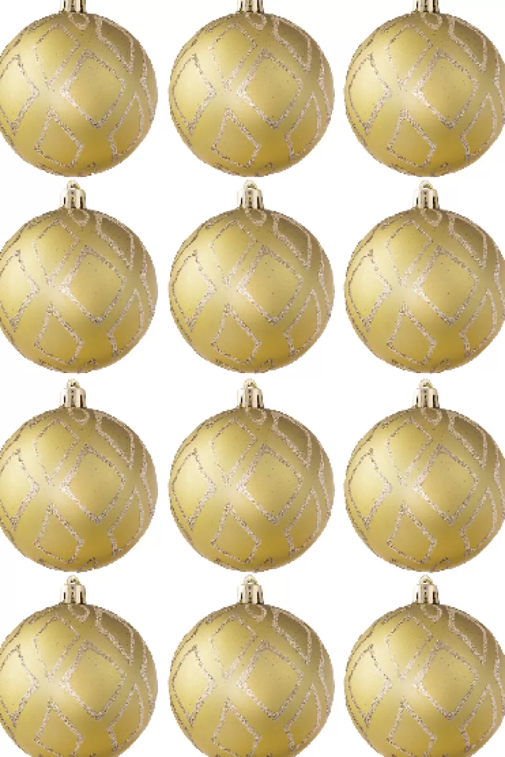 Christmas Tree World Hand Painted Shatterproof Bauble Design 23 (12 Pack)< Hand Painted Baubles