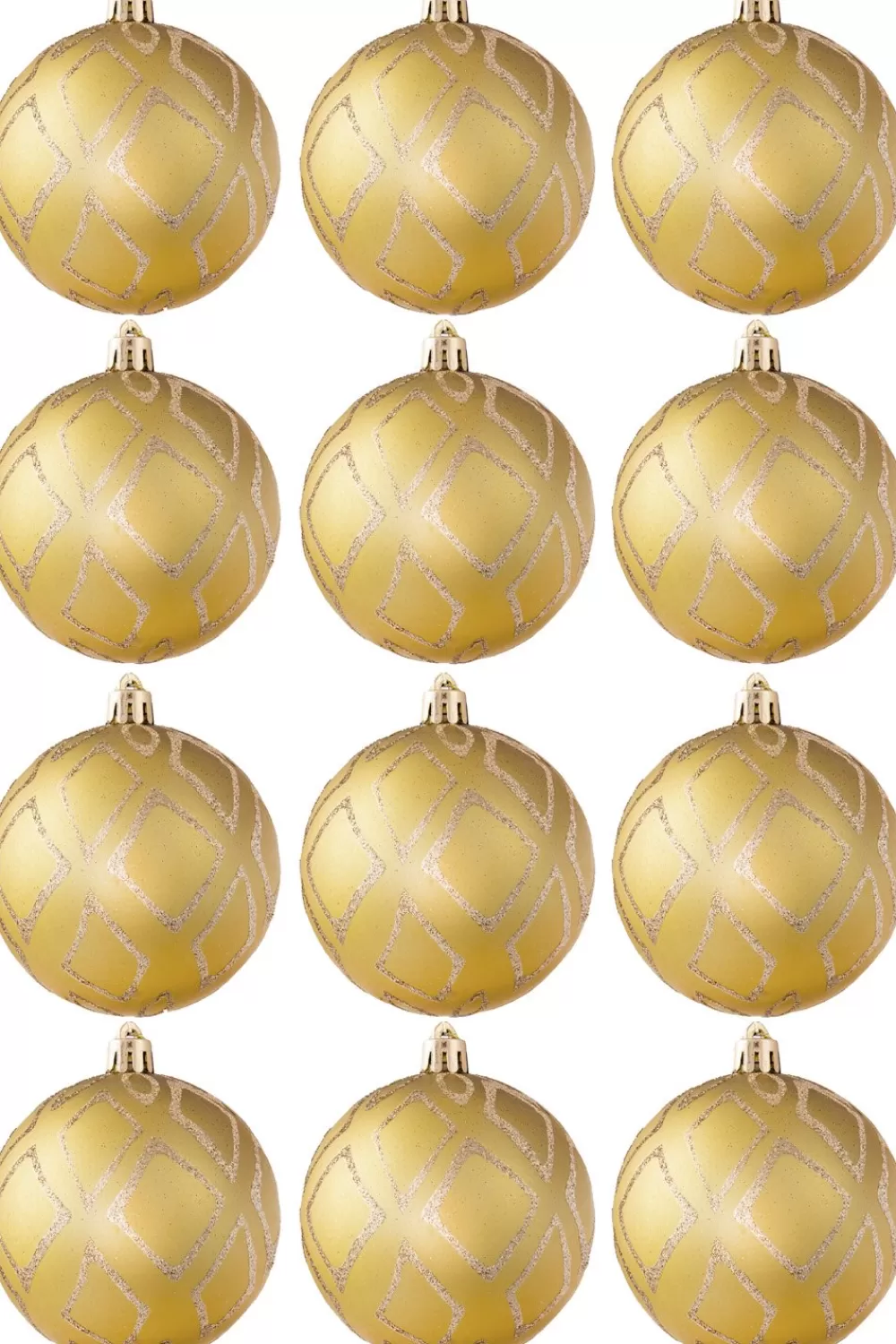 Christmas Tree World Hand Painted Shatterproof Bauble Design 23 (12 Pack)< Hand Painted Baubles