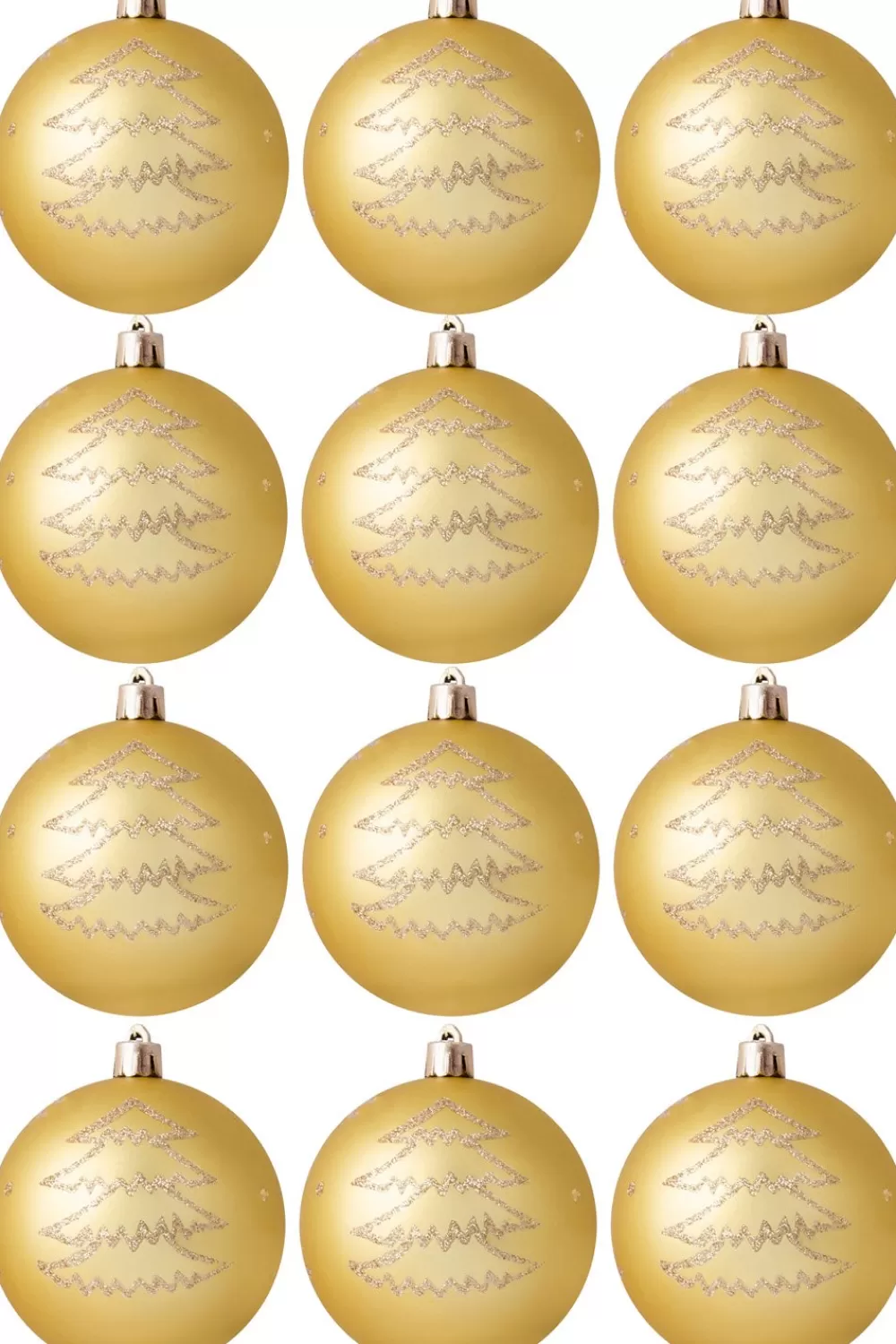 Christmas Tree World Hand Painted Shatterproof Bauble Design 24 (12 Pack)< Hand Painted Baubles