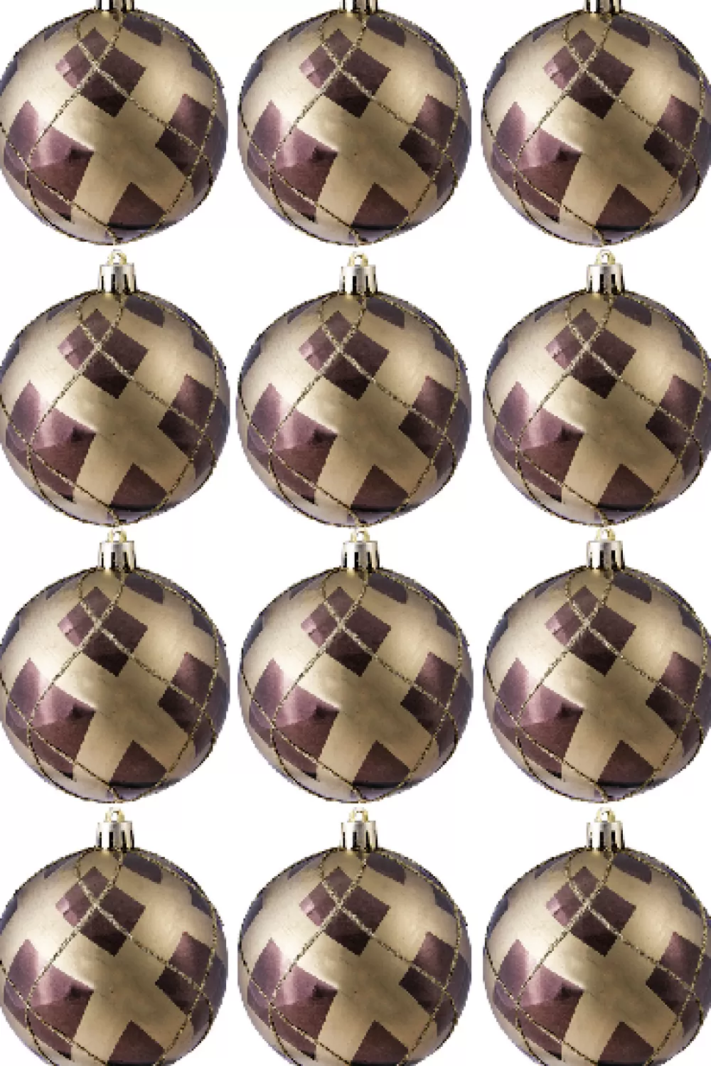 Christmas Tree World Hand Painted Shatterproof Bauble Design 27 (9-12 Pack)< Hand Painted Baubles