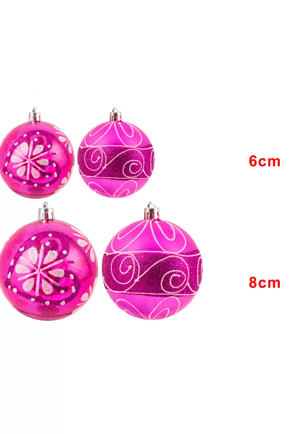 Christmas Tree World Hand Painted Shatterproof Bauble Design 2 (12 Pack)< Hand Painted Baubles