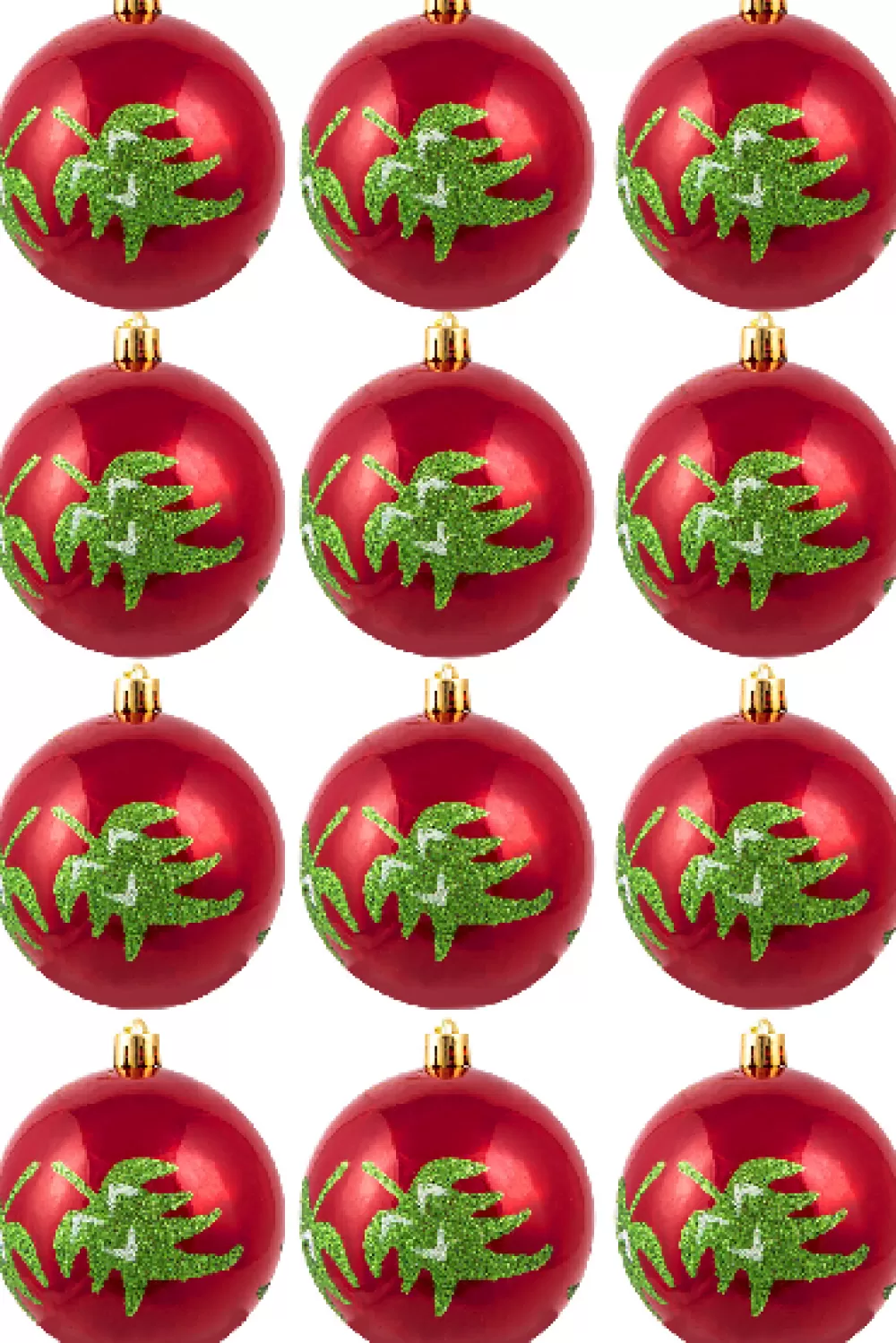 Christmas Tree World Hand Painted Shatterproof Bauble Design 33 (12 Pack)< Hand Painted Baubles