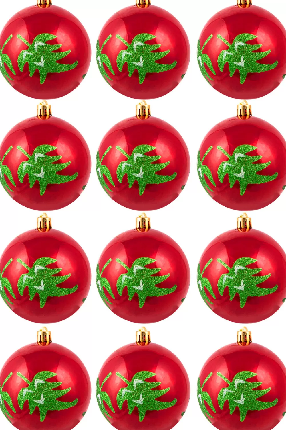 Christmas Tree World Hand Painted Shatterproof Bauble Design 33 (12 Pack)< Hand Painted Baubles