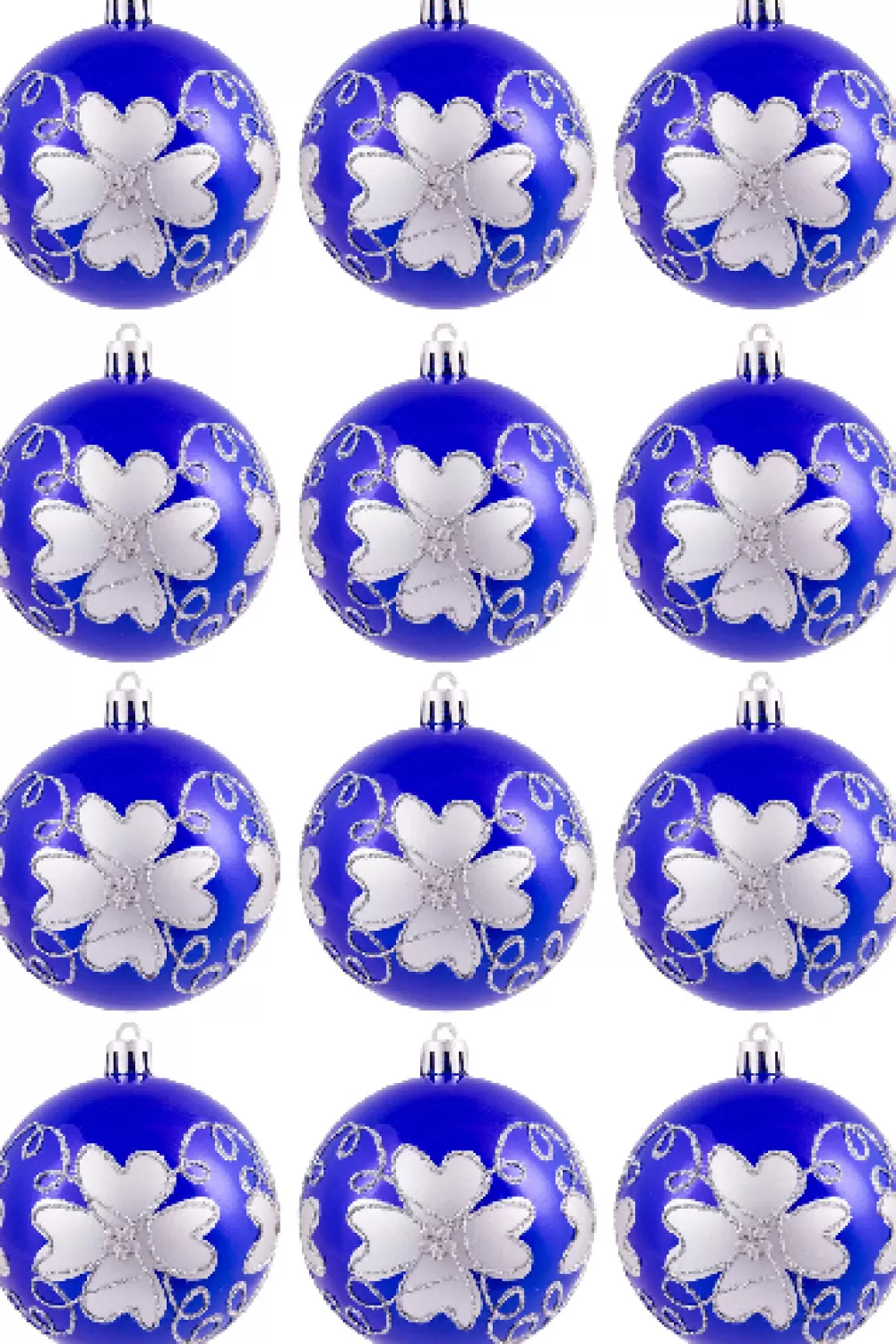 Christmas Tree World Hand Painted Shatterproof Bauble Design 44 (9-12 Pack)< Hand Painted Baubles