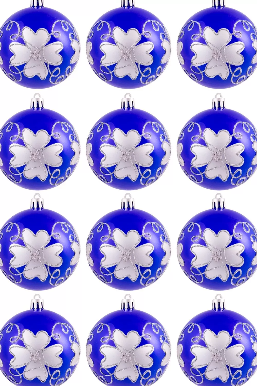 Christmas Tree World Hand Painted Shatterproof Bauble Design 44 (9-12 Pack)< Hand Painted Baubles
