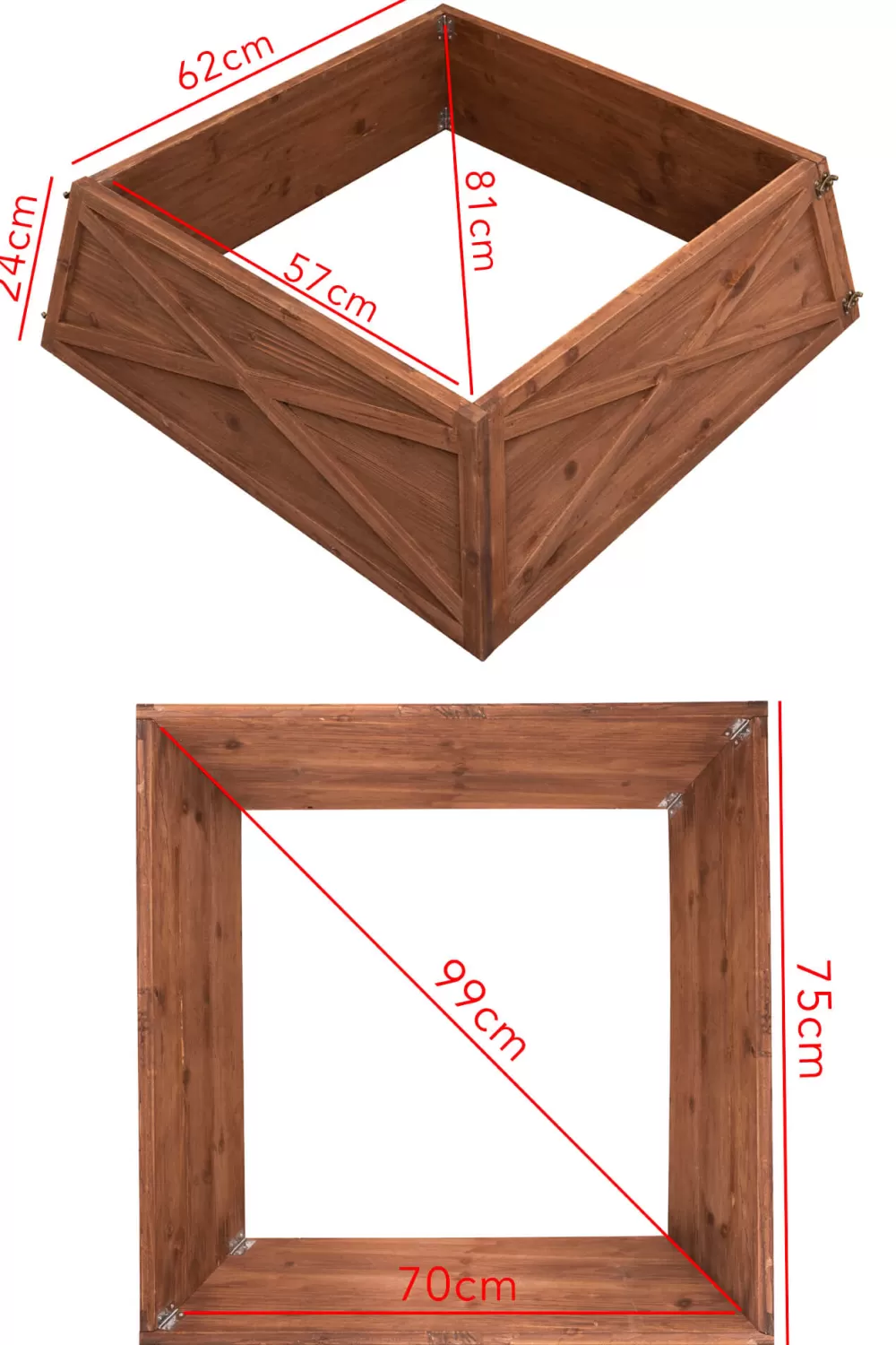 Christmas Tree World Natural Brown Wooden Christmas Tree Skirt (For 9ft-10ft Trees - Tight Fit)< Tree Skirts & Surrounds | Christmas Tree Skirts