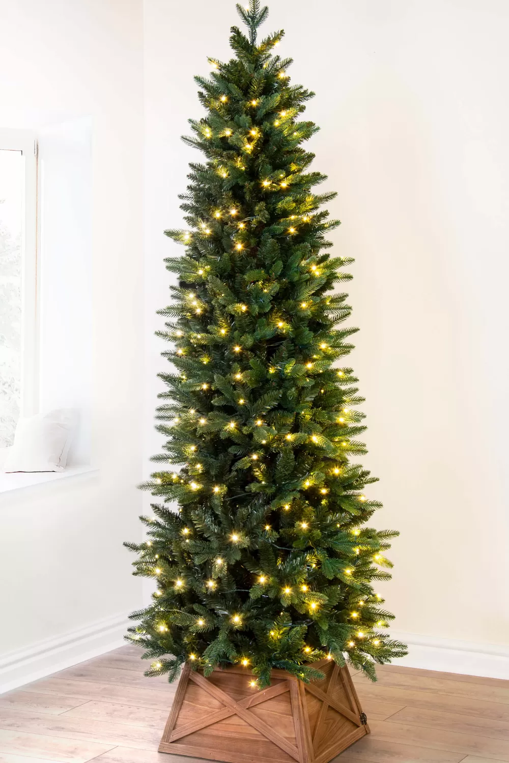 Christmas Tree World The 10ft Pre-lit Ultra Slim Mixed Pine< 10 Foot Pre Lit Christmas Trees