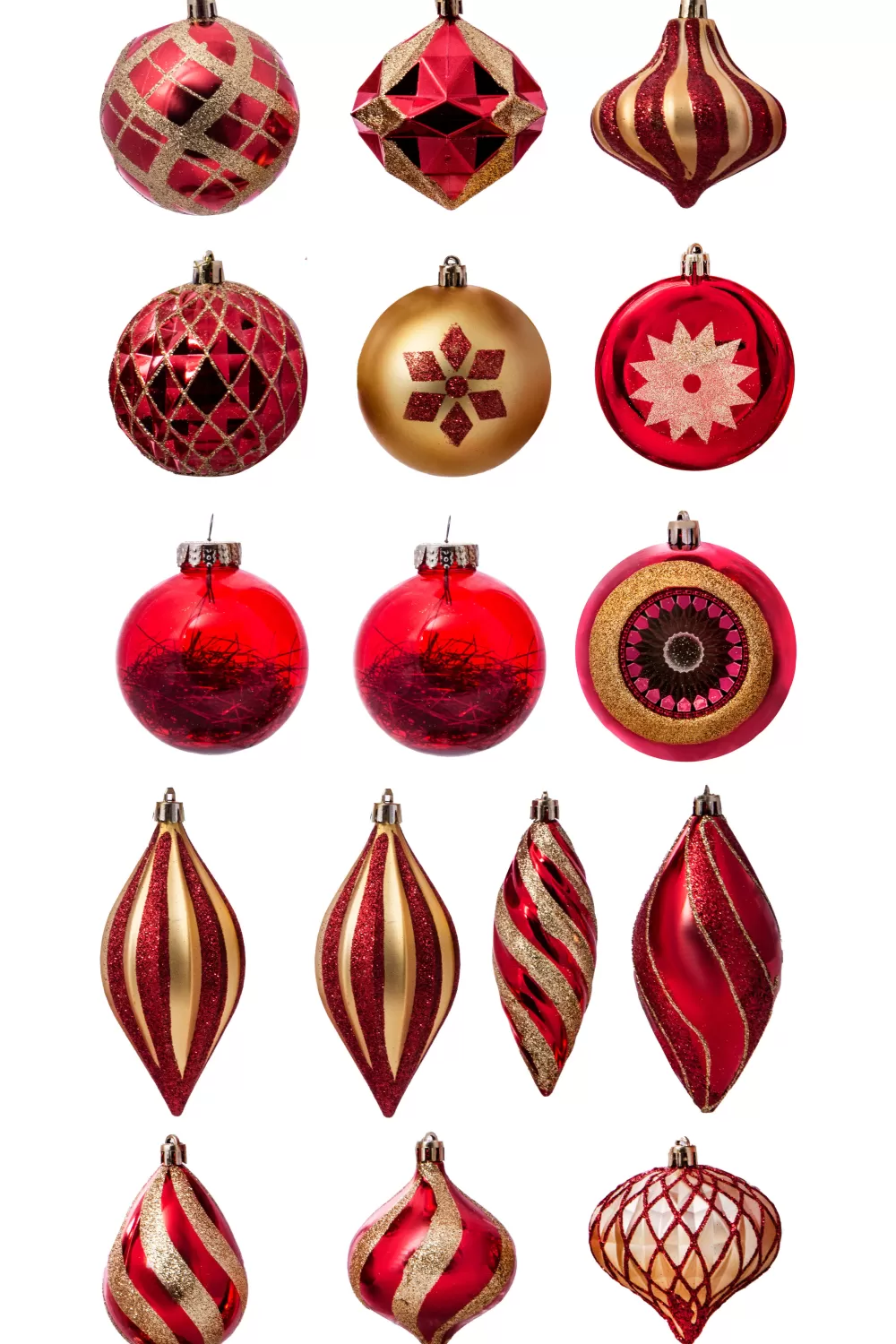 Christmas Tree World The 128pc Red & Gold Full Heavy Coverage Bauble Set (6ft Trees)< 6 Foot Pre Lit Christmas Trees | Pre-Lit Christmas Trees