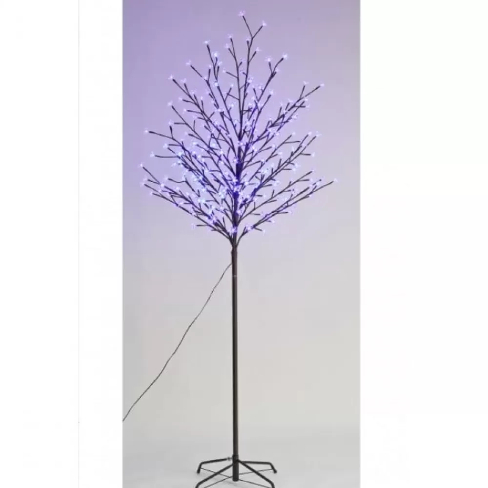 Christmas Tree World The 3ft Blue LED Blossom Tree< 3 Foot Pre Lit Christmas Trees | Outdoor Christmas Trees