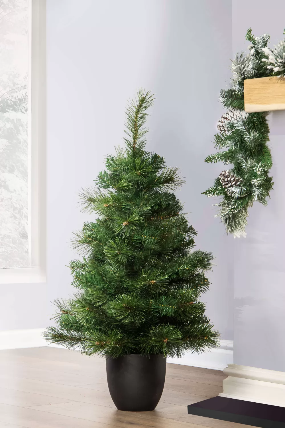Christmas Tree World The 3ft Majestic Dew Pine Potted Tree (Indoor/Outdoor)< Outdoor Led Trees | Outdoor Christmas Trees