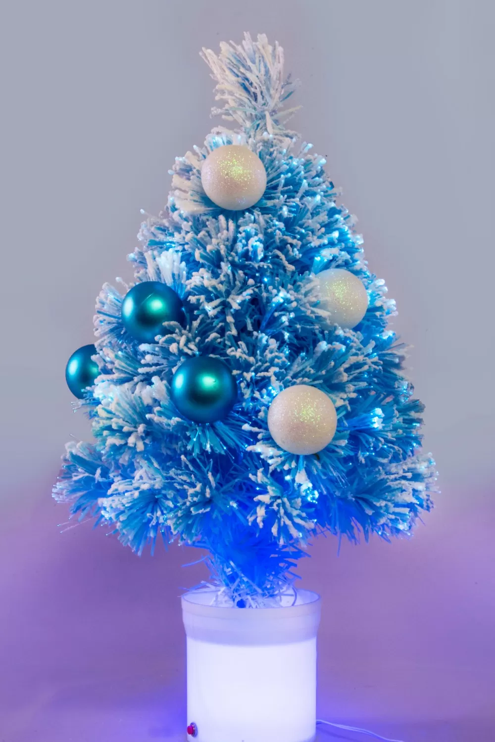 Christmas Tree World The 60cm Baby Blue LED Fibre Optic Tree< Small Fibre Optic Trees | Fibre Optic Christmas Trees