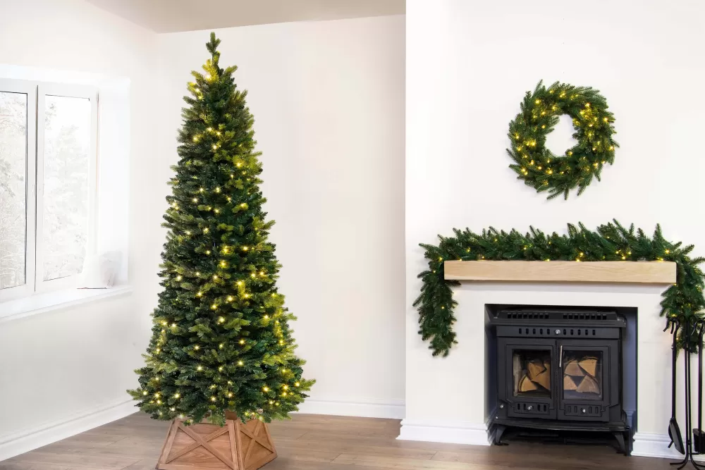 Christmas Tree World The 6ft Pre-Lit Ultra Pop Up Tree< 6 Foot Pre Lit Christmas Trees | Pop Up Christmas Trees