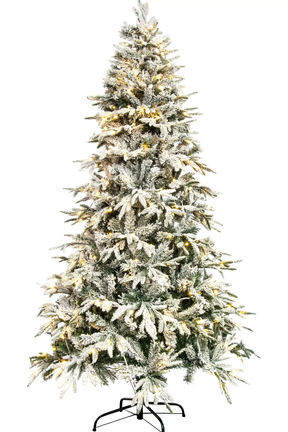 Christmas Tree World The Pre-Lit Snowy Alpine Tree Warm White (4ft To 12ft)< Snowy Christmas Trees | Pre-Lit Christmas Trees