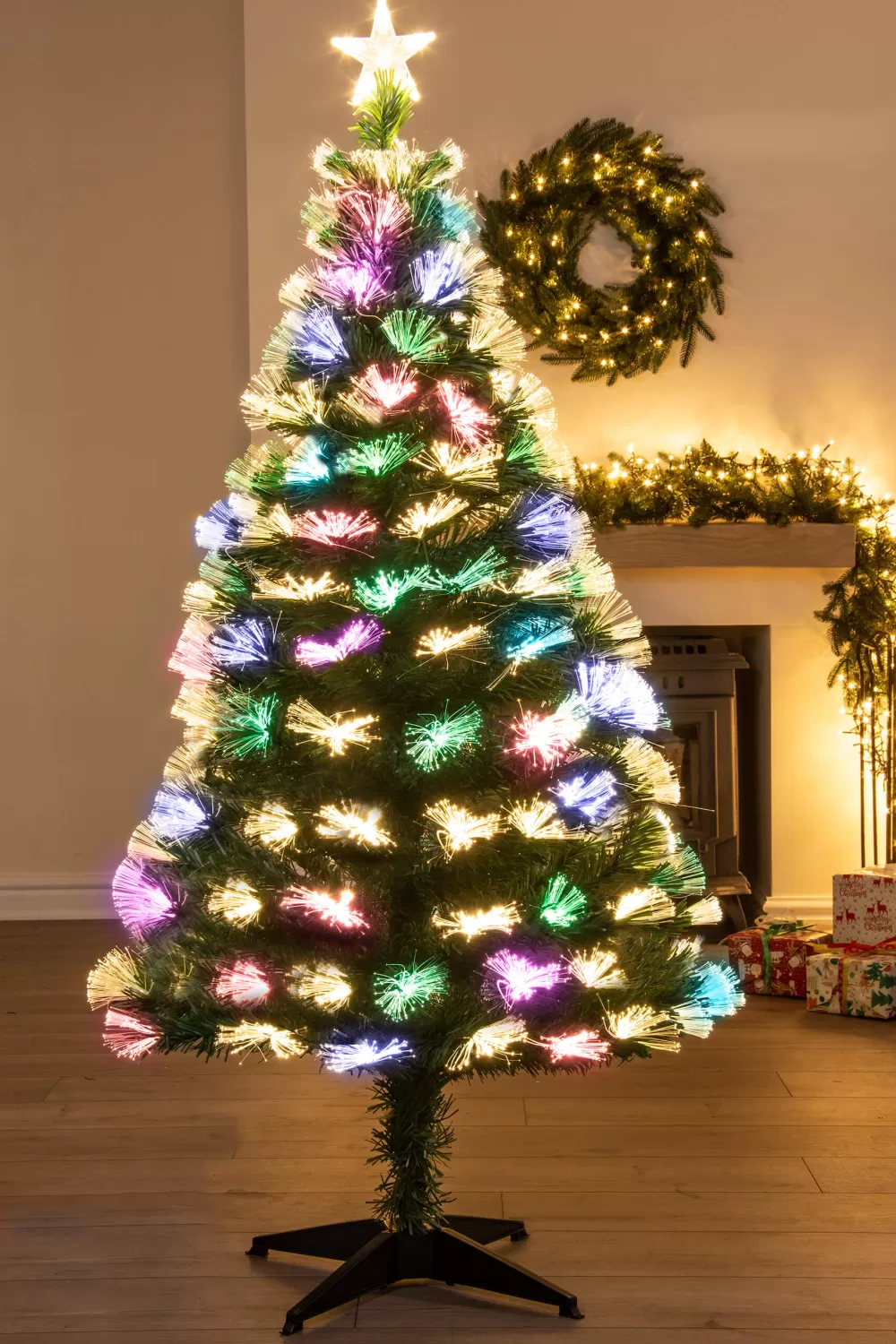 Christmas Tree World The Vesuvius Fir Fibre Optic Christmas Tree (3ft To 8ft)< Fibre Optic Christmas Trees | Pre-Lit Christmas Trees