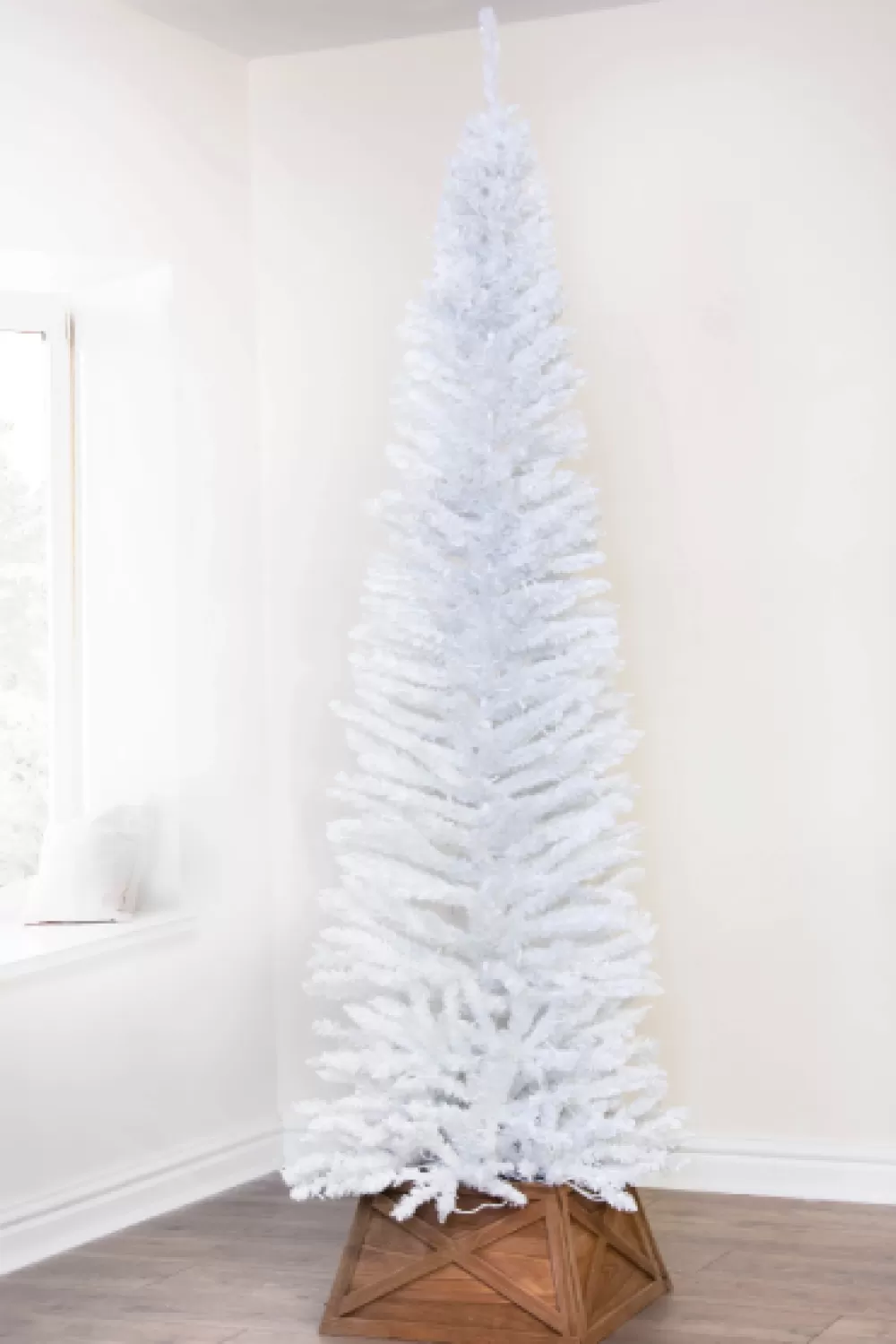 Christmas Tree World The White Italian Pencilimo Tree< Unlit Christmas Trees