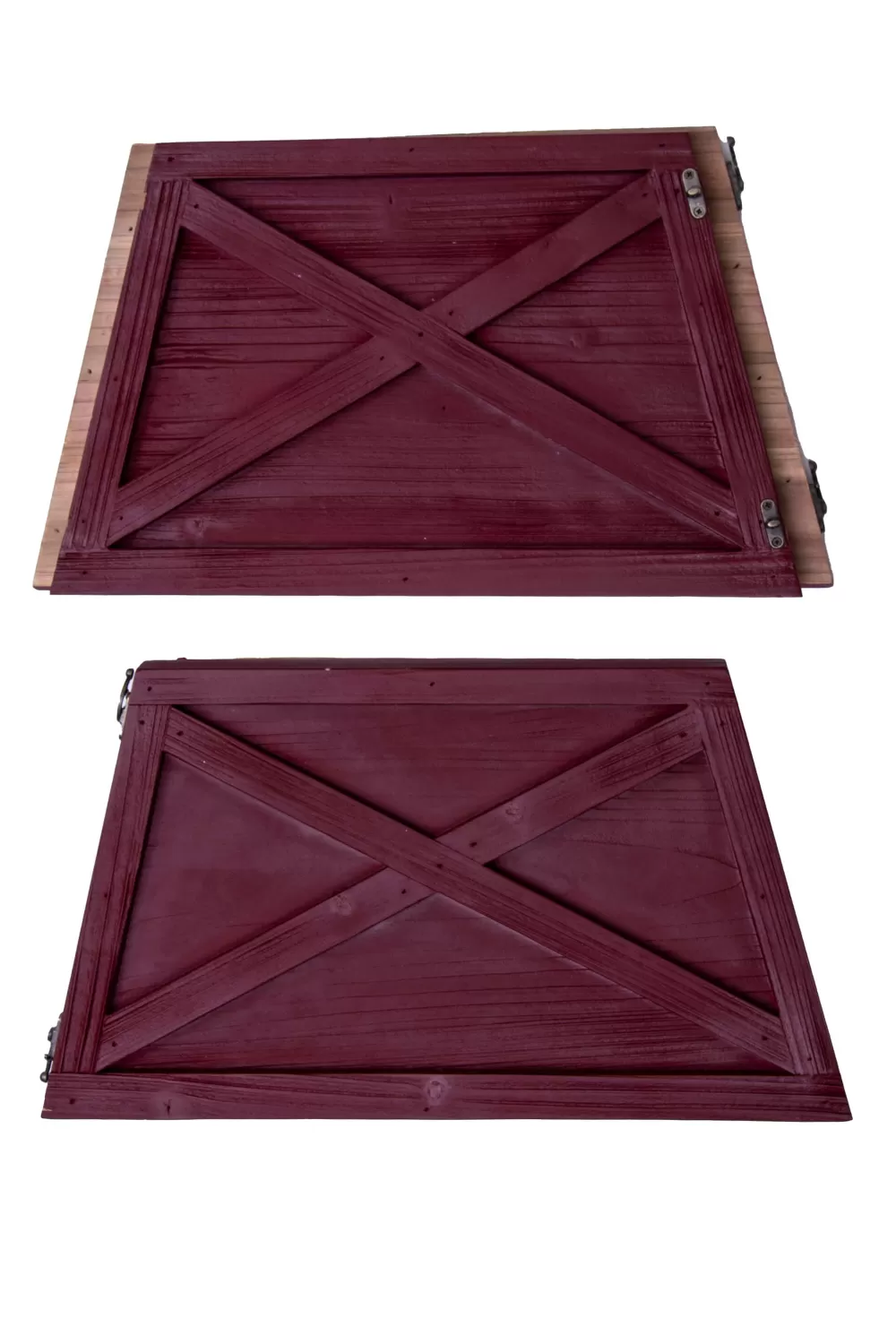 Christmas Tree World Wine Red Wooden Tree Skirt (For 4ft-6ft Trees - Tight Fit)< Tree Skirts & Surrounds | Christmas Tree Skirts